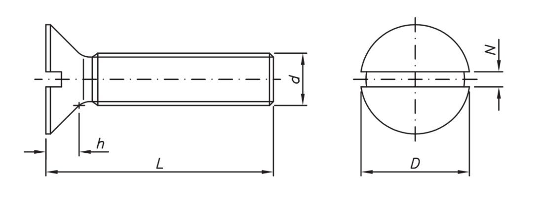 PARAFUSO MÁQUINA CABEÇA CHATA FENDA SIMPLES ROSCA MA