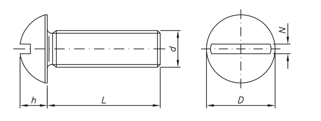PARAFUSO MÁQUINA CABEÇA REDONDA FENDA SIMPLES ROSCA UNC/BSW