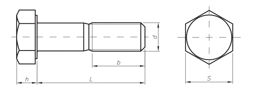 PARAFUSO SEXTAVADO CLASSE 8.8 ROSCA PARCIAL MA