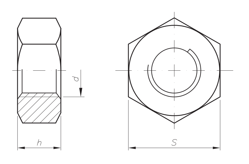PORCA SEXTAVADA GRAU 8 ROSCA UNC/BSW