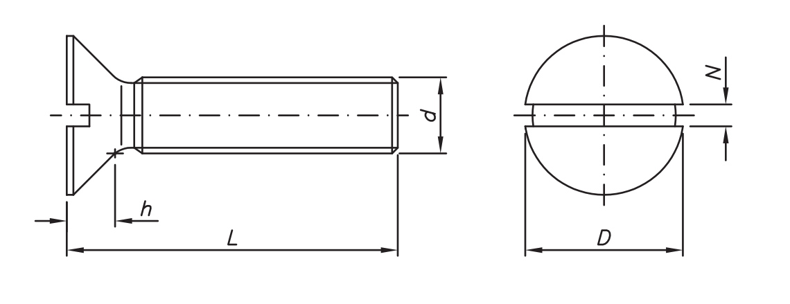 PARAFUSO MÁQUINA CABEÇA CHATA FENDA SIMPLES INOX A2 ROSCA MA