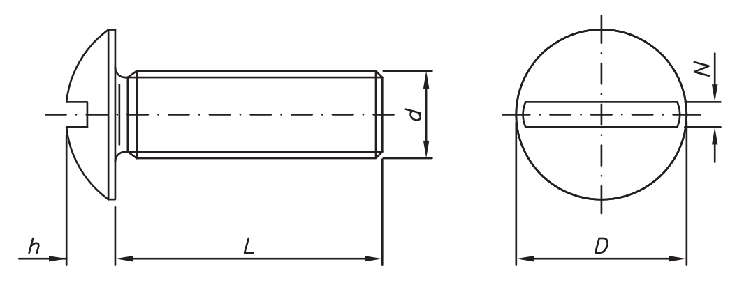 PARAFUSO MÁQUINA CABEÇA LENTILHA FENDA SIMPLES INOX 316 ROSCA UNC