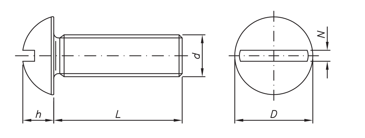 PARAFUSO MÁQUINA CABEÇA REDONDA FENDA SIMPLES INOX 304 ROSCA UNC/BSW